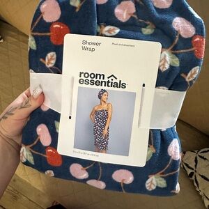 Target Blue and Pink Cherry Shower Wrap